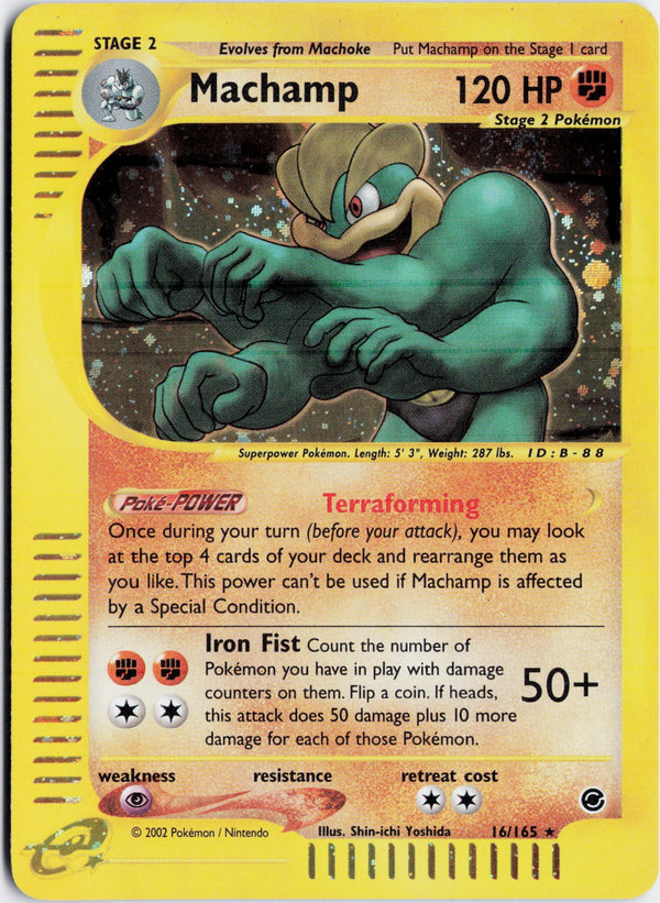 Carta Pokémon Machamp · Expedition Base Set #16/165 (NM) — pieza única en Moon's Collectibles México