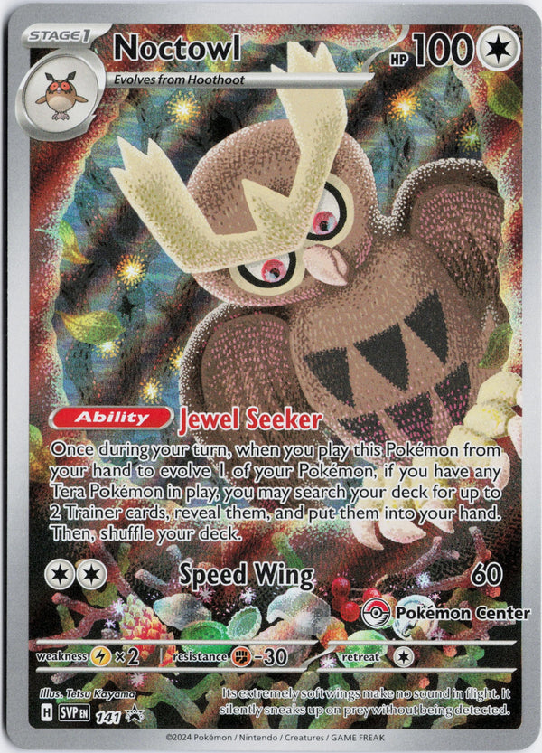 Carta Pokémon Noctowl · Scarlet & Violet Black Star Promos #141 (NM) — pieza única en Moon's Collectibles México