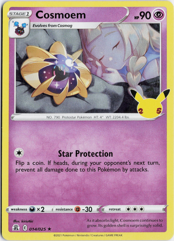 Carta Pokémon Cosmoem · Celebrations #14 (NM) — pieza única en Moon's Collectibles México