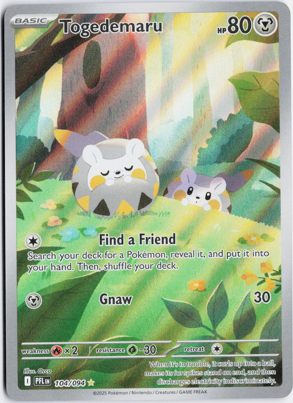 Carta Pokémon Togedemaru · Phantasmal Flames #104/094 (NM) — pieza única en Moon's Collectibles México