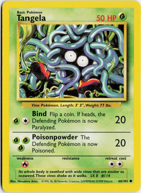 Carta Pokémon Tangela · Base Set 2 #96/130 (NM) — pieza única en Moon's Collectibles México