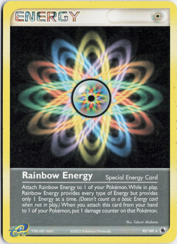 Carta Pokémon Rainbow Energy · Ruby & Sapphire #95/109 (NM) — pieza única en Moon's Collectibles México