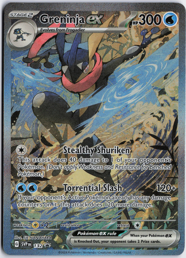 Carta Pokémon Greninja ex · Scarlet & Violet Black Star Promos #132 (NM) — pieza única en Moon's Collectibles México