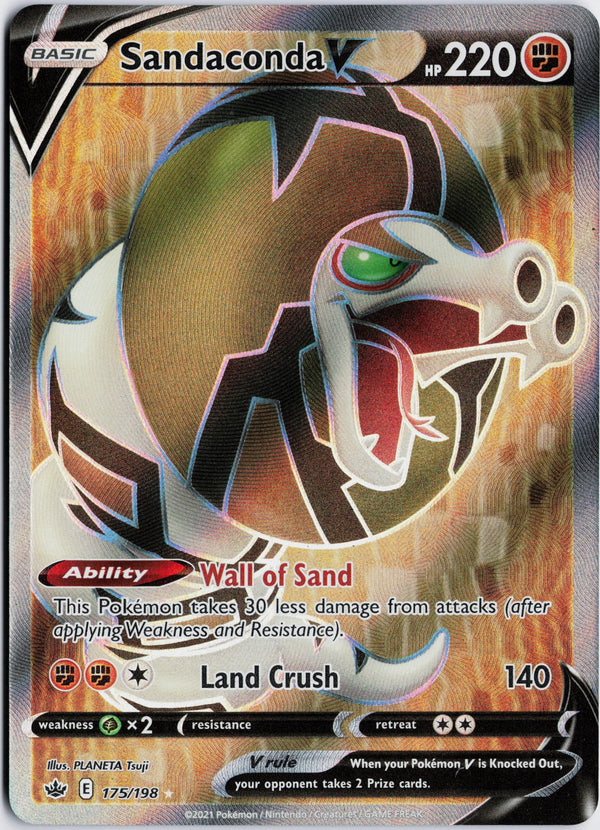 Carta Pokémon Sandaconda V · Chilling Reign #175/198 (NM) — pieza única en Moon's Collectibles México