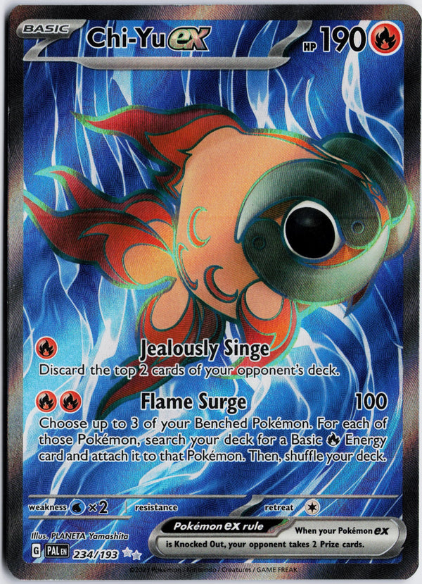 Carta Pokémon Chi-Yu ex · Paldea Evolved #234/193 (NM) — pieza única en Moon's Collectibles México