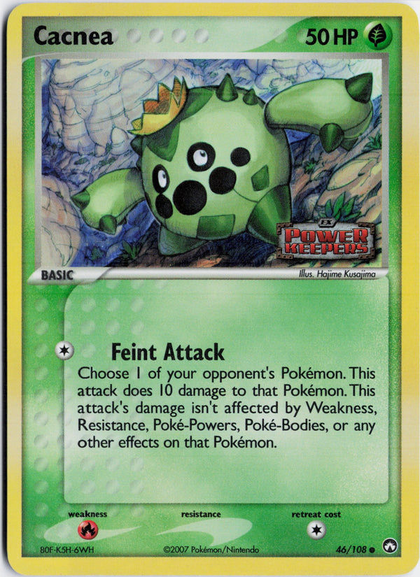 Carta Pokémon Cacnea · Power Keepers #46/108 (LP) — pieza única en Moon's Collectibles México
