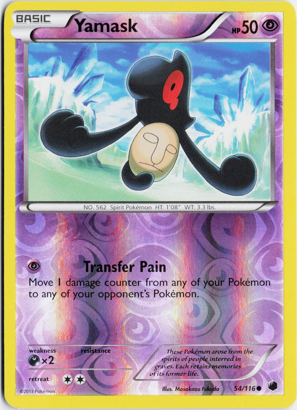 Carta Pokémon Yamask · Plasma Freeze #54/116 (NM) — pieza única en Moon's Collectibles México