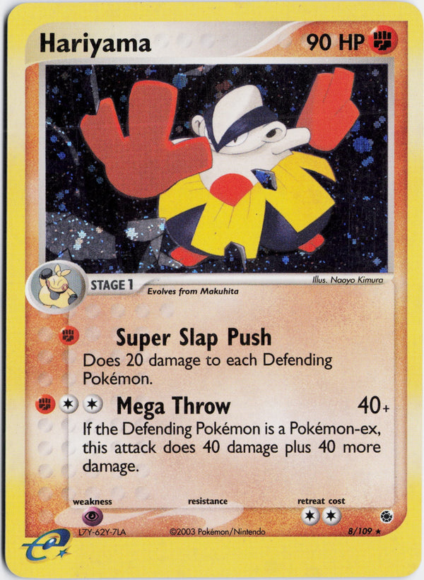 Carta Pokémon Hariyama · Ruby & Sapphire #8/109 (NM) — pieza única en Moon's Collectibles México