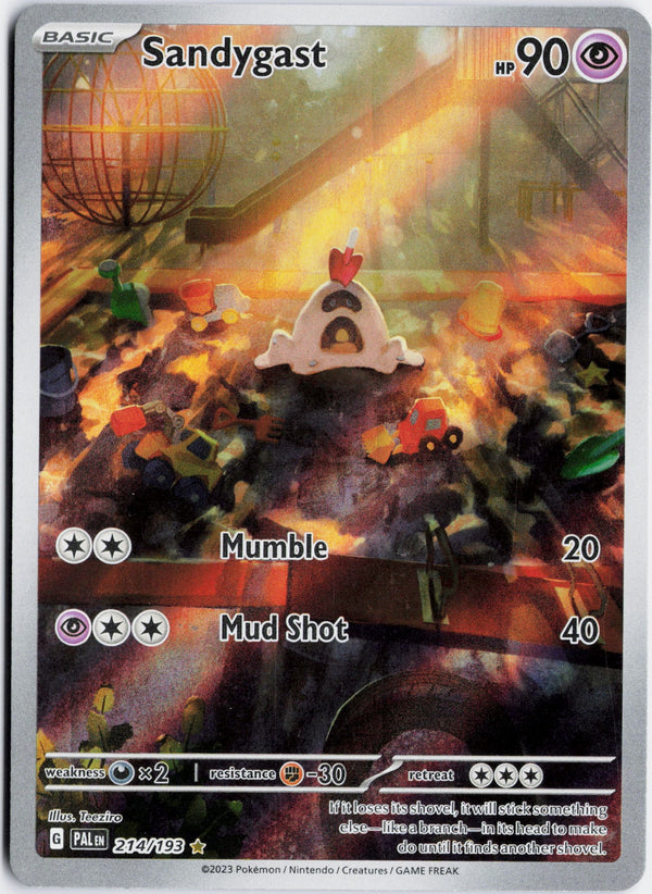 Carta Pokémon Sandygast · Paldea Evolved #214/193 (NM) — pieza única en Moon's Collectibles México