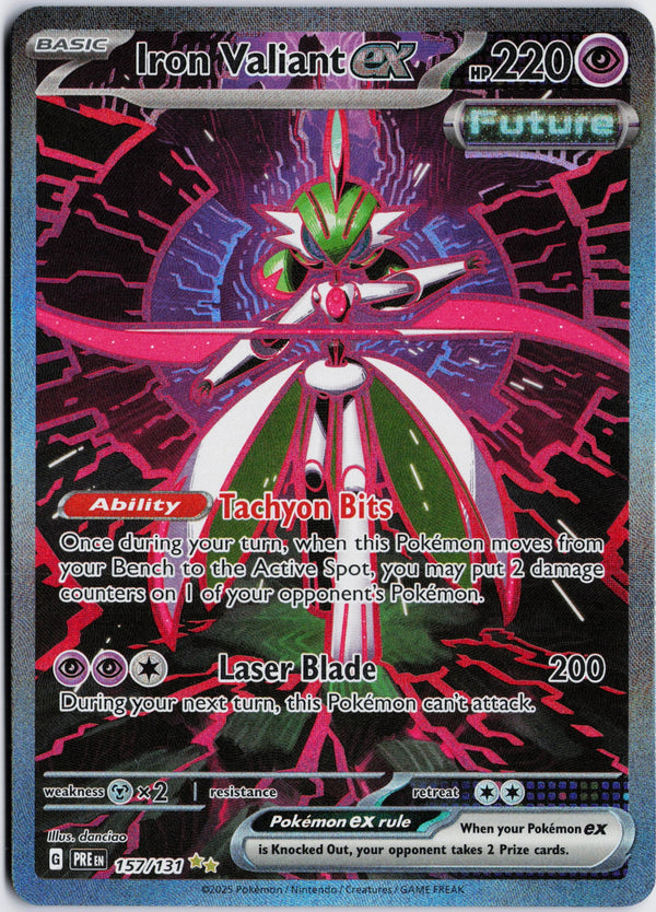 Carta Pokémon Iron Valiant ex · Prismatic Evolutions #157/131 (NM) — pieza única en Moon's Collectibles México