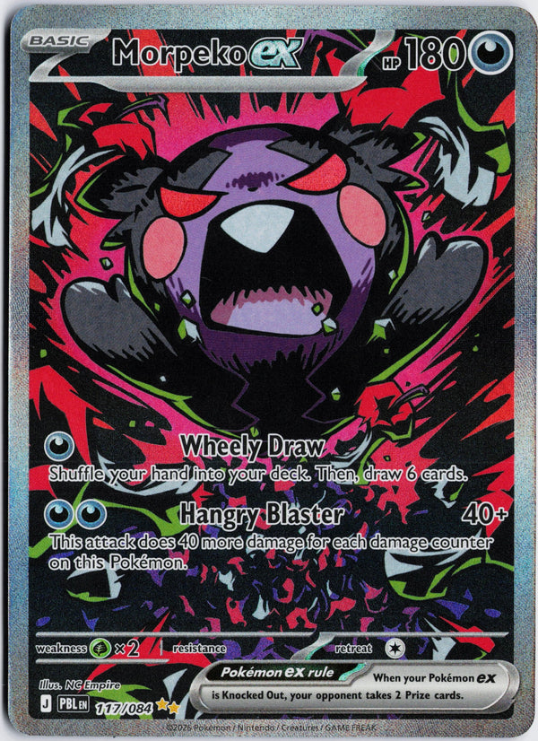 Carta Pokémon Morpeko ex · Pitch Black #117/084 (NM) — pieza única en Moon's Collectibles México