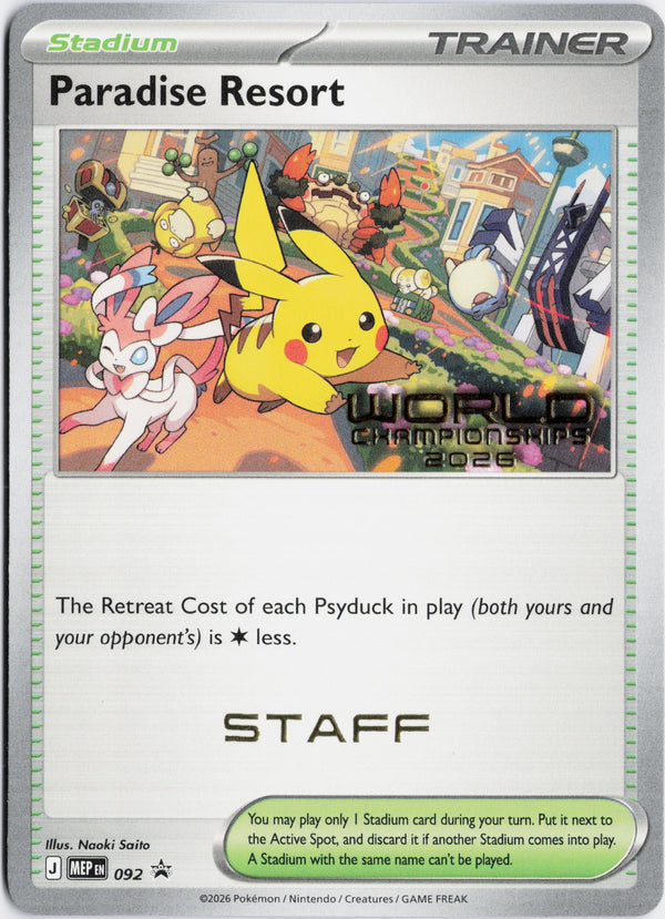 Carta Pokémon Paradise Resort · Mega Evolution Black Star Promos #092 (NM) — pieza única en Moon's Collectibles México