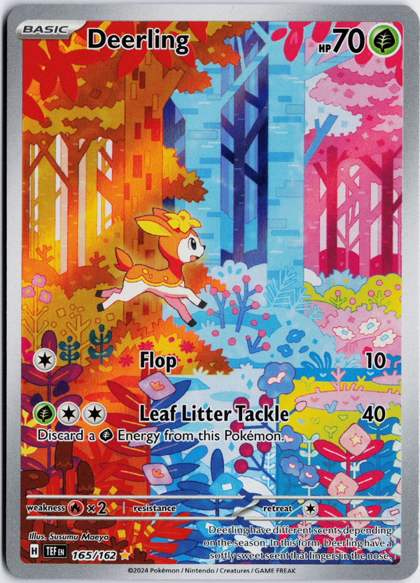 Carta Pokémon Deerling · Temporal Forces #165/162 (NM) — pieza única en Moon's Collectibles México