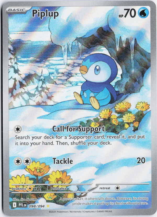 Carta Pokémon Piplup · Phantasmal Flames #098/094 (NM) — pieza única en Moon's Collectibles México