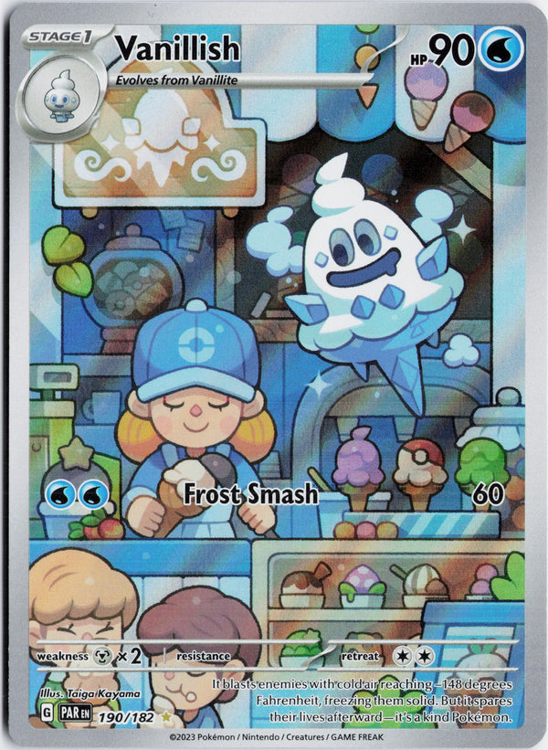 Carta Pokémon Vanillish · Paradox Rift #190/182 (NM) — pieza única en Moon's Collectibles México
