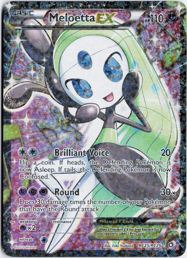 Carta Pokémon Meloetta-EX · Legendary Treasures #RC25/RC25 (NM) — pieza única en Moon's Collectibles México