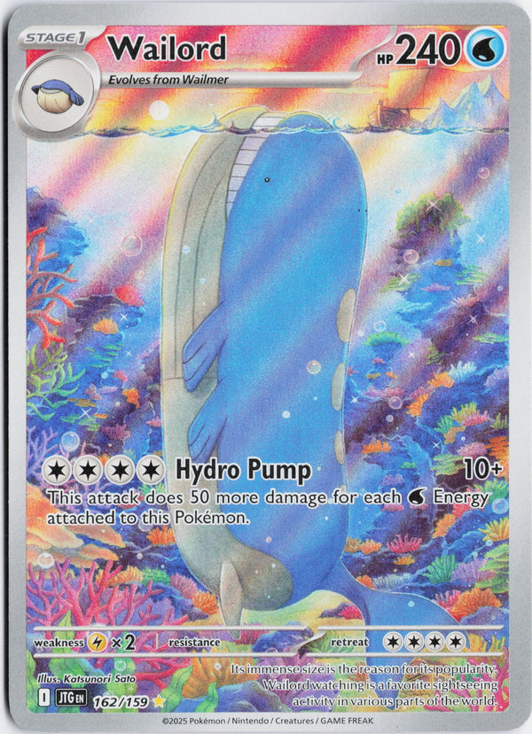 Carta Pokémon Wailord · Journey Together #162/159 (NM) — pieza única en Moon's Collectibles México
