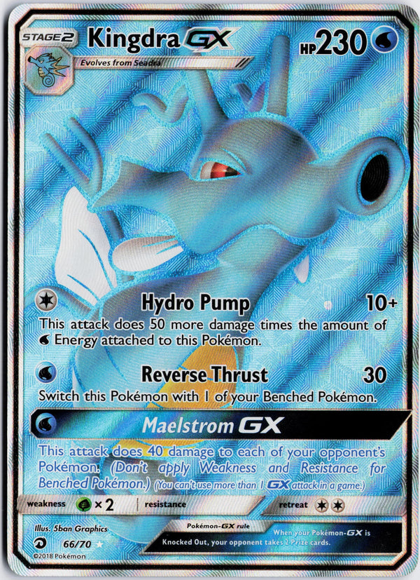 Carta Pokémon Kingdra-GX · Dragon Majesty #66/70 (NM) — pieza única en Moon's Collectibles México