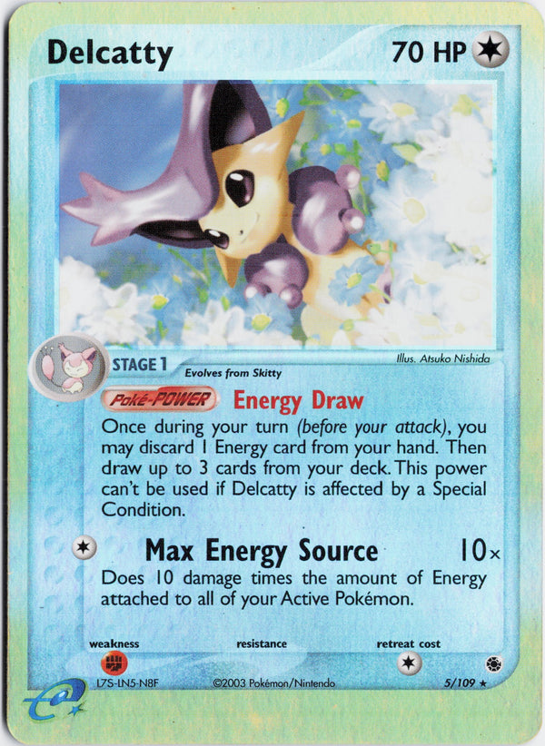 Carta Pokémon Delcatty · Ruby & Sapphire #5/109 (NM) — pieza única en Moon's Collectibles México