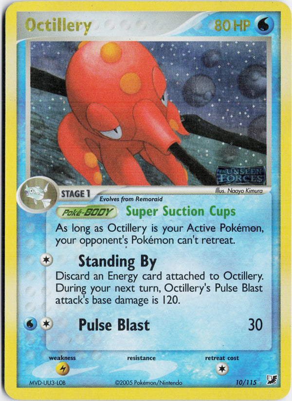 Carta Pokémon Octillery · Unseen Forces #10/115 (NM) — pieza única en Moon's Collectibles México