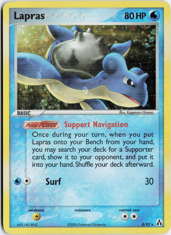 Carta Pokémon Lapras · Legend Maker #8/92 (LP) — pieza única en Moon's Collectibles México