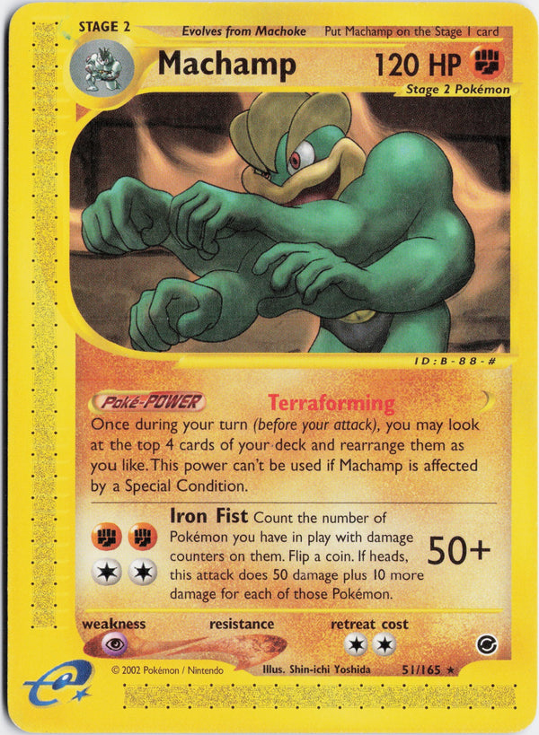 Carta Pokémon Machamp · Expedition Base Set #51/165 (NM) — pieza única en Moon's Collectibles México
