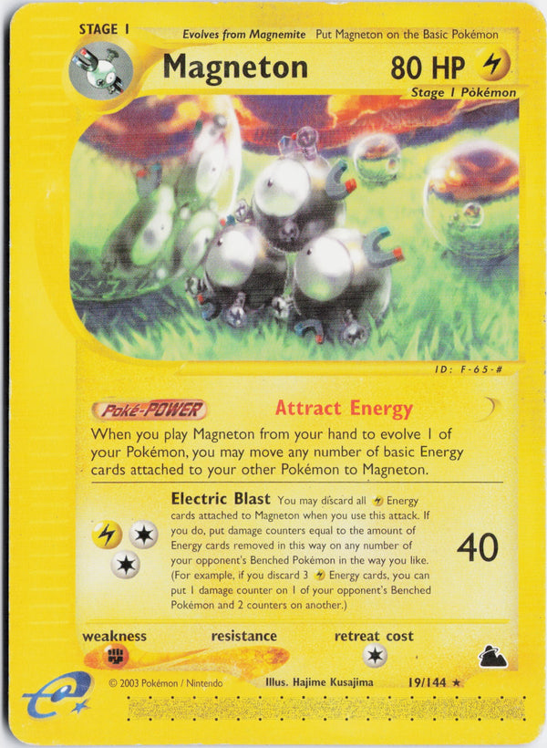 Carta Pokémon Magneton · Skyridge #19/144 (MP) — pieza única en Moon's Collectibles México