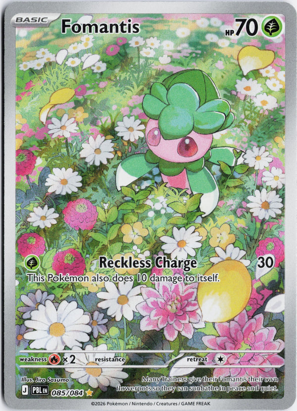 Carta Pokémon Fomantis · Pitch Black #085/084 (NM) — pieza única en Moon's Collectibles México