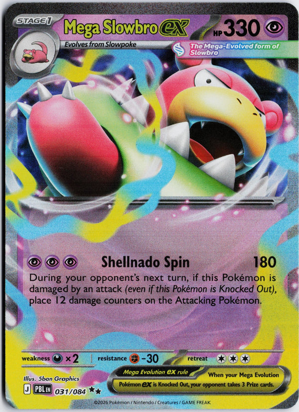 Carta Pokémon Mega Slowbro ex · Pitch Black #031/084 (NM) — pieza única en Moon's Collectibles México