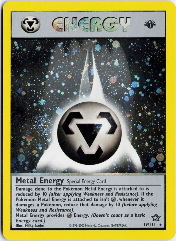 Carta Pokémon Metal Energy · Neo Genesis #19/111 (NM) — pieza única en Moon's Collectibles México