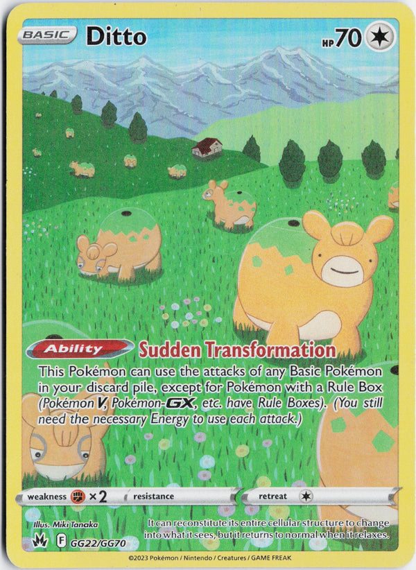 Carta Pokémon Ditto · Crown Zenith Galarian Gallery #GG22/GG70 (NM) — pieza única en Moon's Collectibles México