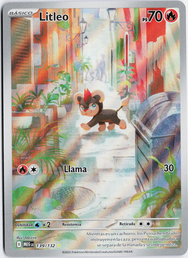Carta Pokémon Litleo · Mega Evolution #139/132 (NM) — pieza única en Moon's Collectibles México