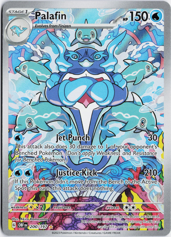 Carta Pokémon Palafin · Obsidian Flames #200/197 (NM) — pieza única en Moon's Collectibles México