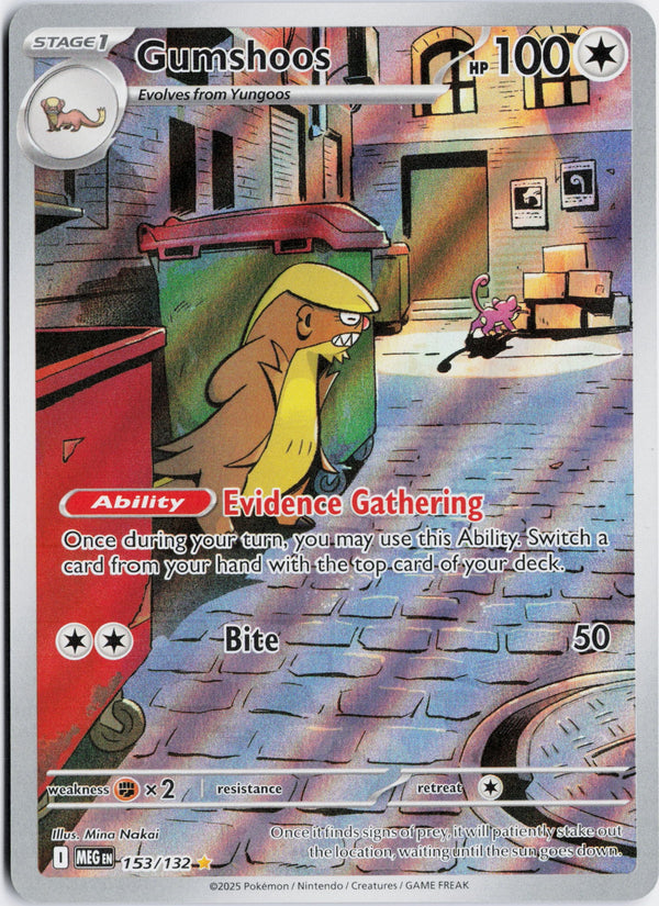 Carta Pokémon Gumshoos · Mega Evolution #110/132 (NM) — pieza única en Moon's Collectibles México