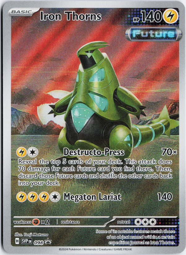 Carta Pokémon Iron Thorns · Scarlet & Violet Black Star Promos #098 (NM) — pieza única en Moon's Collectibles México
