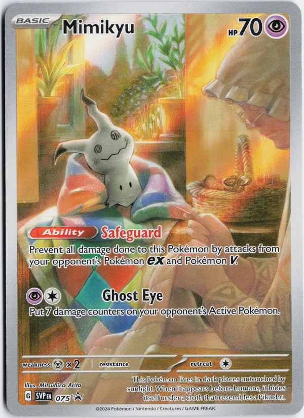 Carta Pokémon Mimikyu · Scarlet & Violet Black Star Promos #075 (NM) — pieza única en Moon's Collectibles México