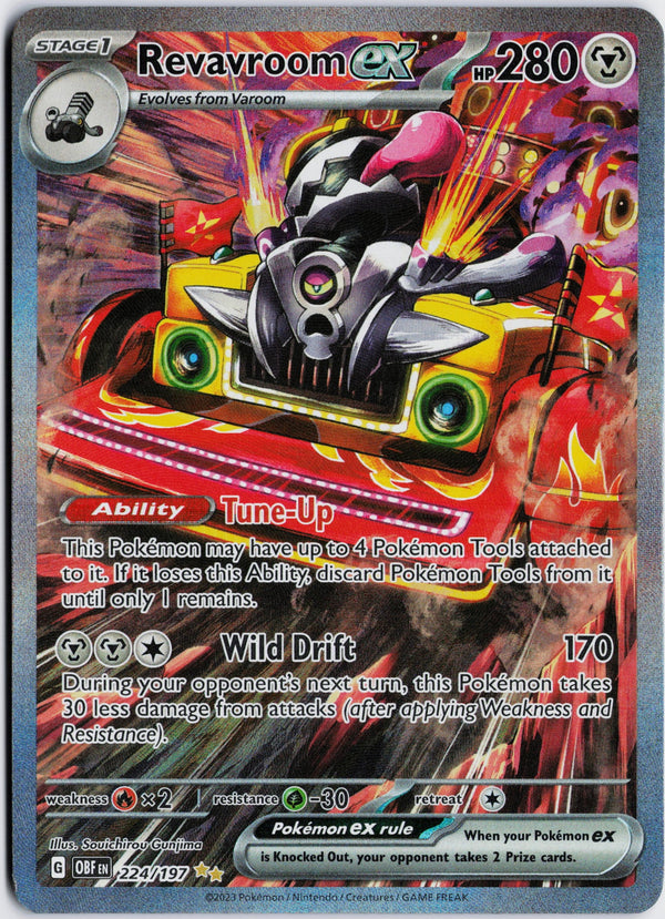 Carta Pokémon Revavroom ex · Obsidian Flames #224/197 (NM) — pieza única en Moon's Collectibles México