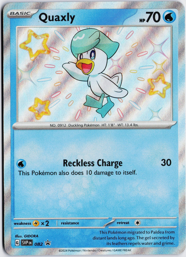 Carta Pokémon Quaxly · Scarlet & Violet Black Star Promos #082 (NM) — pieza única en Moon's Collectibles México
