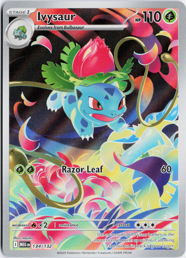 Carta Pokémon Ivysaur · Mega Evolution #134/132 (NM) — pieza única en Moon's Collectibles México