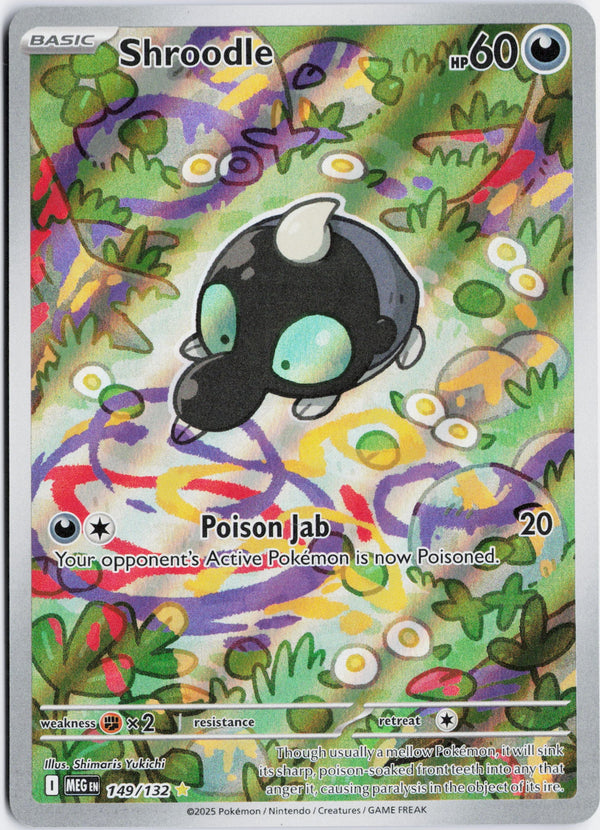 Carta Pokémon Shroodle · Mega Evolution #149/132 (NM) — pieza única en Moon's Collectibles México