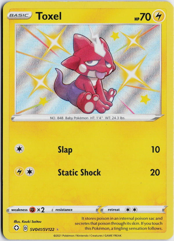 Carta Pokémon Toxel · Shining Fates Shiny Vault #SV041/SV122 (NM) — pieza única en Moon's Collectibles México