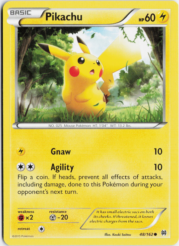 Carta Pokémon Pikachu · BREAKthrough #48/162 (NM) — pieza única en Moon's Collectibles México