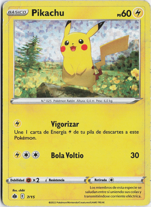 Carta Pokémon Pikachu · 151 #025/165 (DMG) — pieza única en Moon's Collectibles México