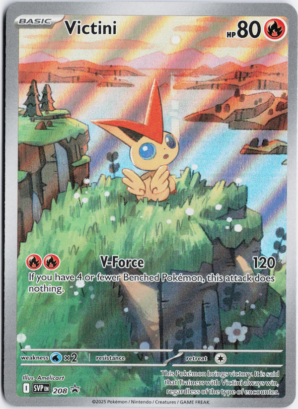 Carta Pokémon Victini · Scarlet & Violet Black Star Promos #208 (NM) — pieza única en Moon's Collectibles México