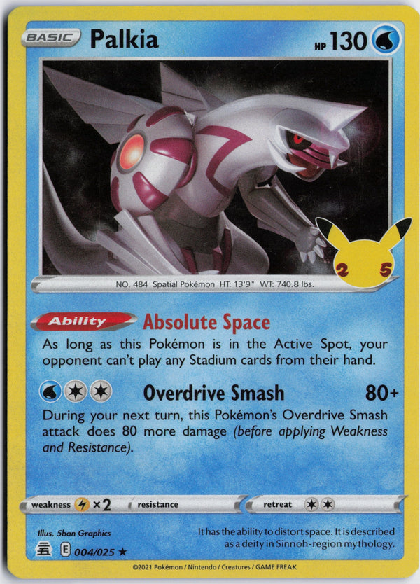 Carta Pokémon Palkia · Celebrations #4 (NM) — pieza única en Moon's Collectibles México