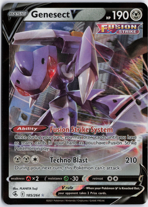 Carta Pokémon Genesect V · Fusion Strike #185/264 (NM) — pieza única en Moon's Collectibles México