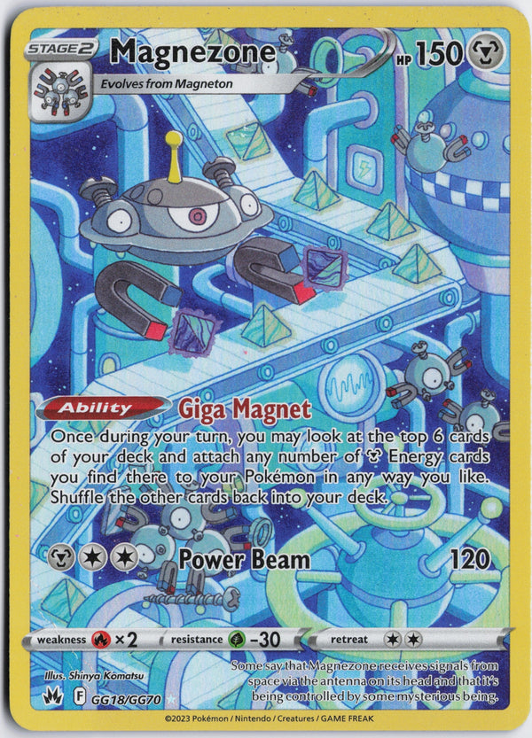 Carta Pokémon Magnezone · Crown Zenith Galarian Gallery #GG18/GG70 (NM) — pieza única en Moon's Collectibles México