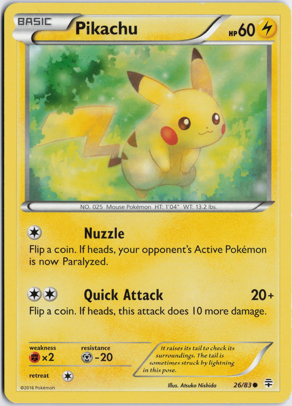 Carta Pokémon Pikachu · Generations #26/83 (LP) — pieza única en Moon's Collectibles México