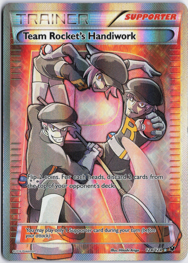 Carta Pokémon Team Rocket's Handiwork · Fates Collide #124/124 (MP) — pieza única en Moon's Collectibles México