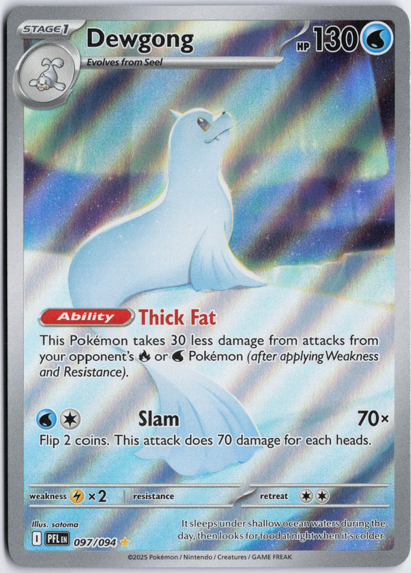 Carta Pokémon Dewgong · Phantasmal Flames #097/094 (NM) — pieza única en Moon's Collectibles México